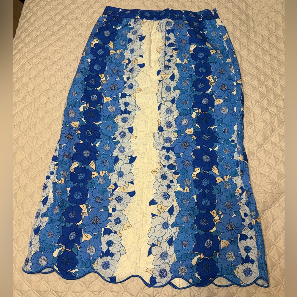 Farm Rio NWT Blue Floral Maxi Skirt - Women's Floral Print size L
